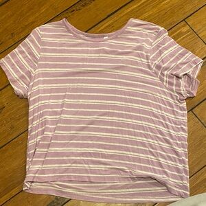 Striped Pink and White T-Shirt